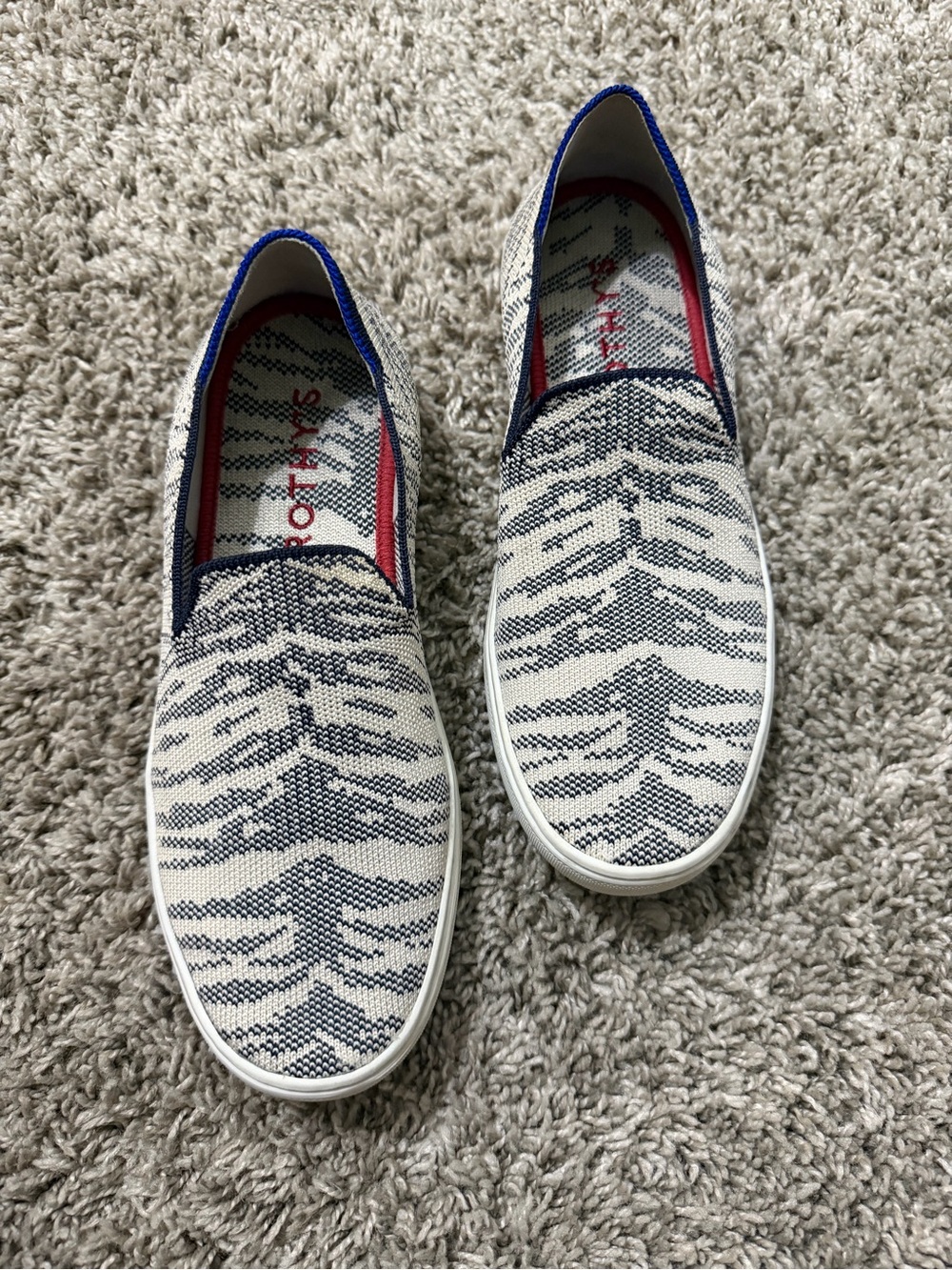 Rothy's Retired "Maritime Tiger" Tiger Print Slip On Sneakers | Size: W7